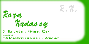 roza nadassy business card