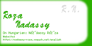 roza nadassy business card